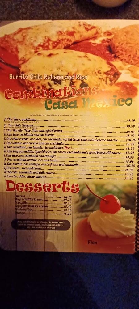 Casa Mexico - Menu Scan 3